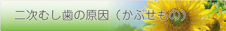 二次むし歯の原因（かぶせもの）