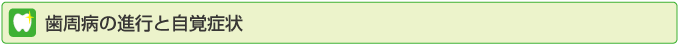 歯周病の進行と自覚症状